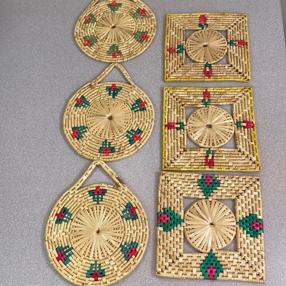 Vintage boho trivet lot - Picture 2 of 12